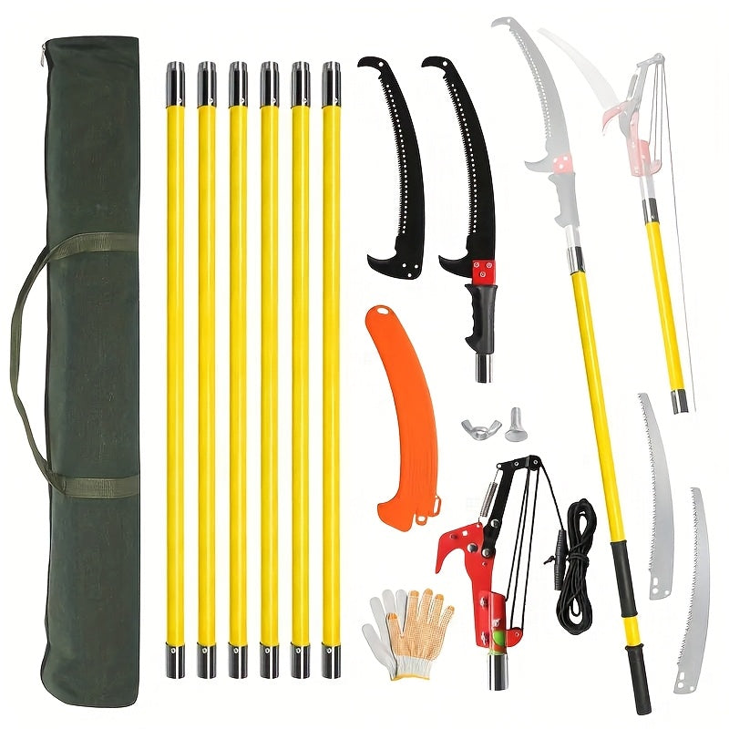 Manual Pole Saw Pruner Extendable for Tree Trimming Garden