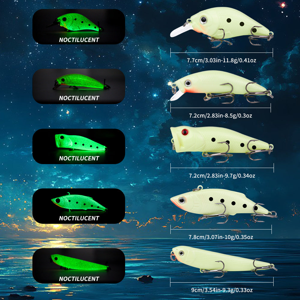 135 Piece Comprehensive Lure Set With VIB Minnow Pencil Crank Popper For Freshwater And Saltwater Fishing