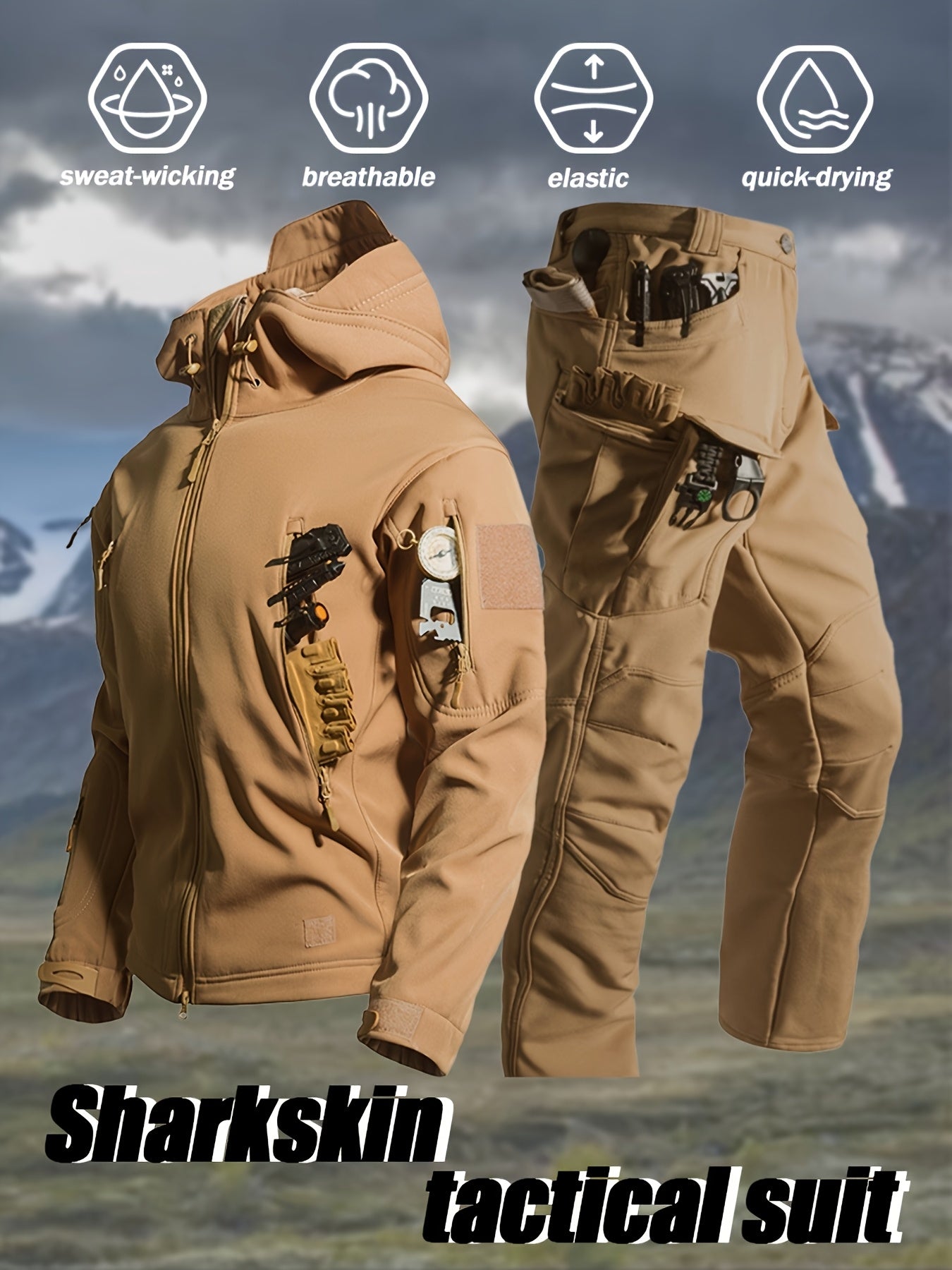 Men's 2-Piece Jacket And Overalls Set Warm Windproof Outerwear - Parry's Picks