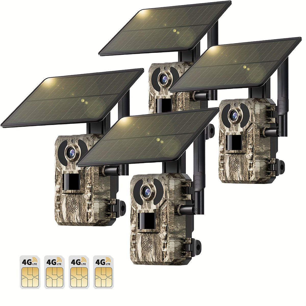 Solar Cellular Trail Camera 4G LTE HD Night Vision SIM
