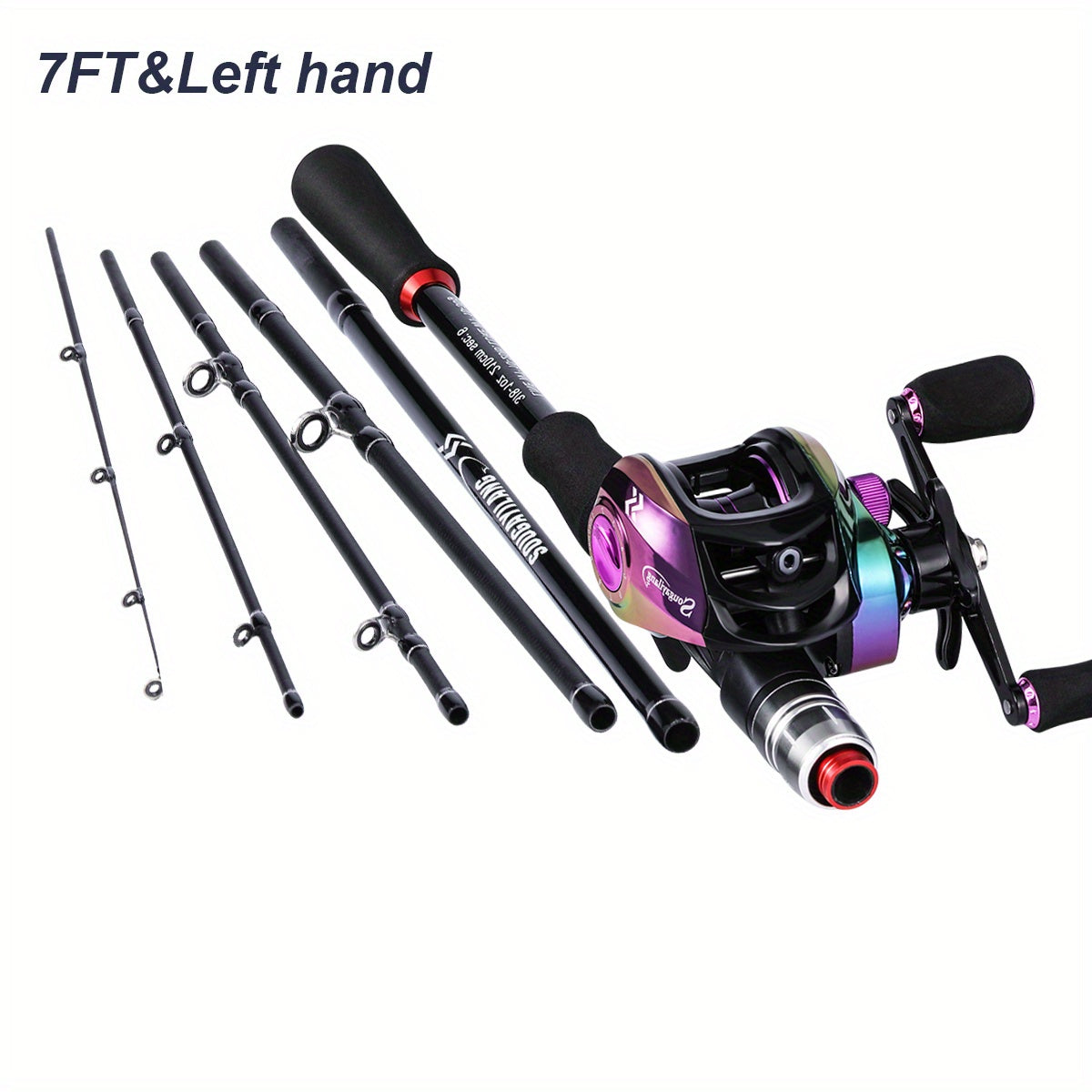 Sougayilang Graphite Rod And Baitcasting Reel For Freshwater