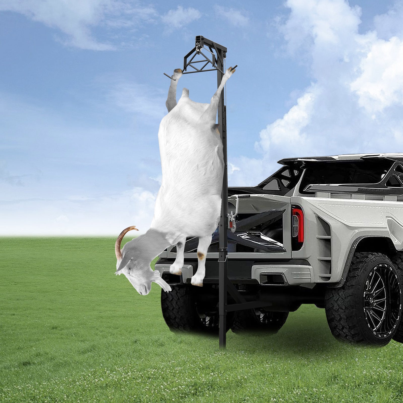 Hitch Mounted Deer Hoist with Winch and Adjustable Height - Parry's Picks