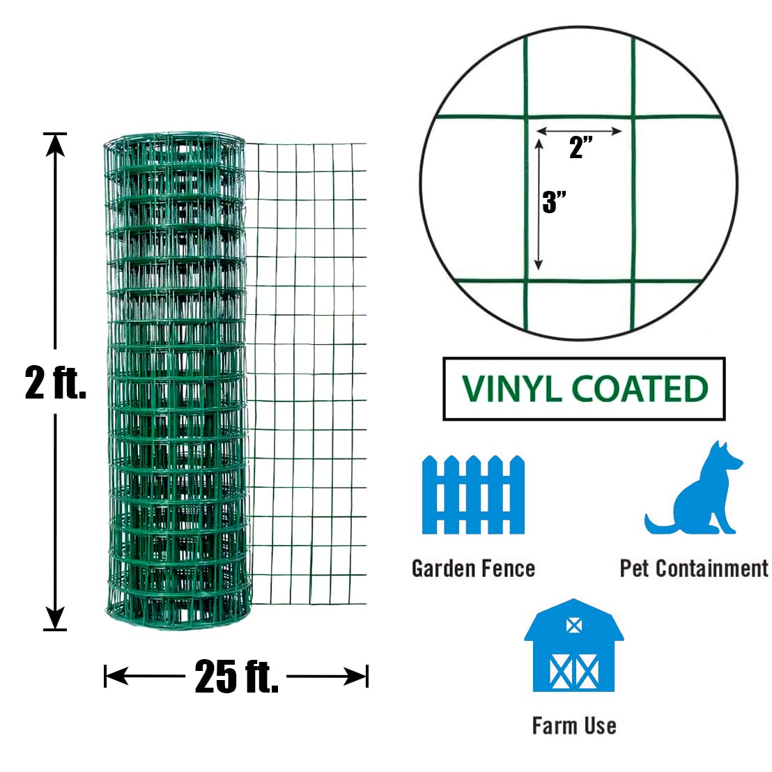 Fencer Wire 16 Gauge IndustrialGrade UltraVinylCoated Welded Wire Mesh FenceApplications