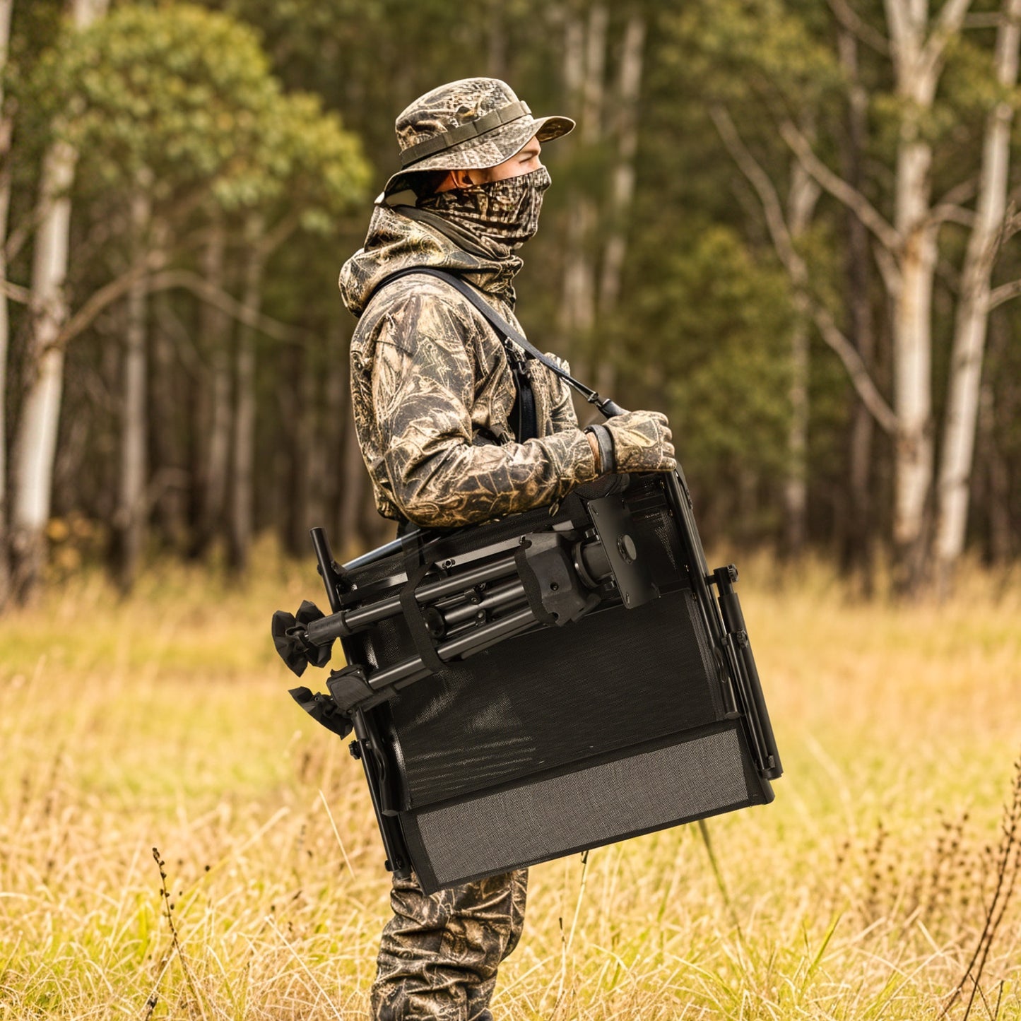 Heavy Duty Heated Hunting Chair With 360 Swivel Folding