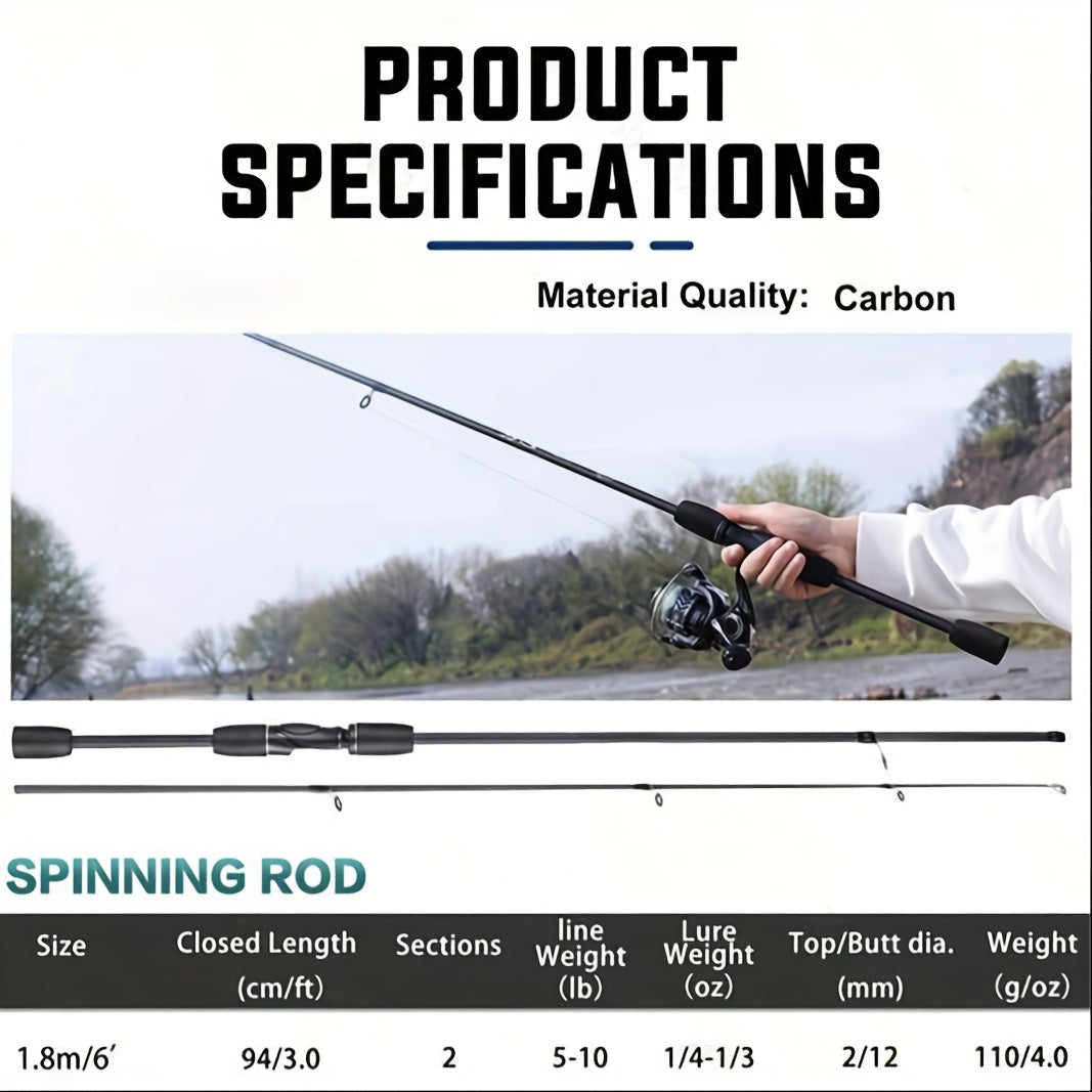 Lightweight Fishing Rod Carbon Fiber Glass Fiber Composite