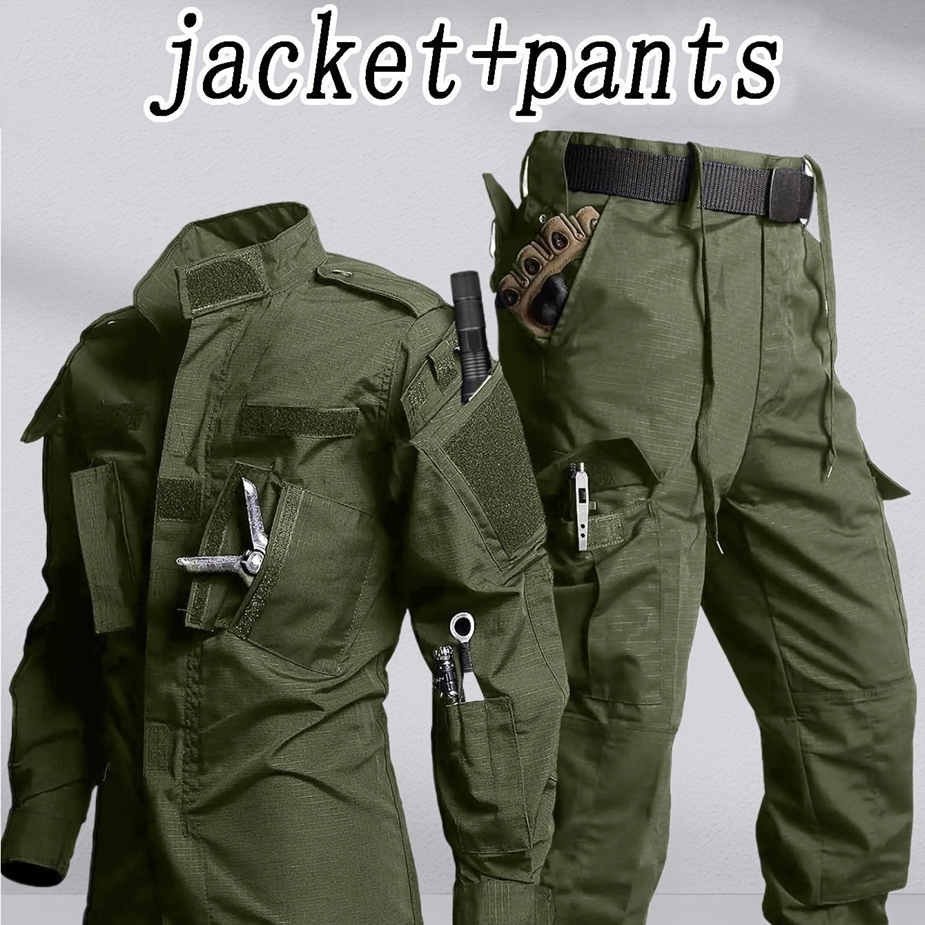 Hunger Equipment Men's Work Pants and Outdoor Jacket Set - Parry's Picks