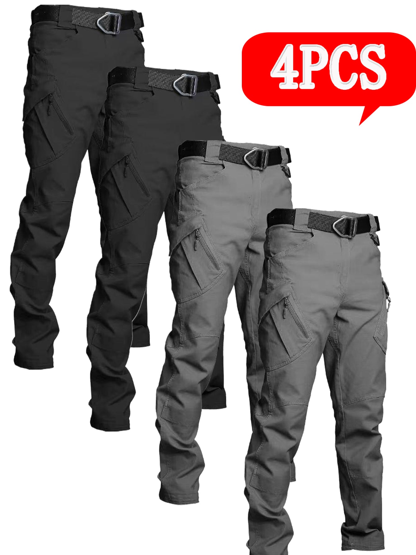 Mens Durable Multi Pocket Tactical Pants Set Quick Dry Breathable Outdoor Work - Parry's Picks