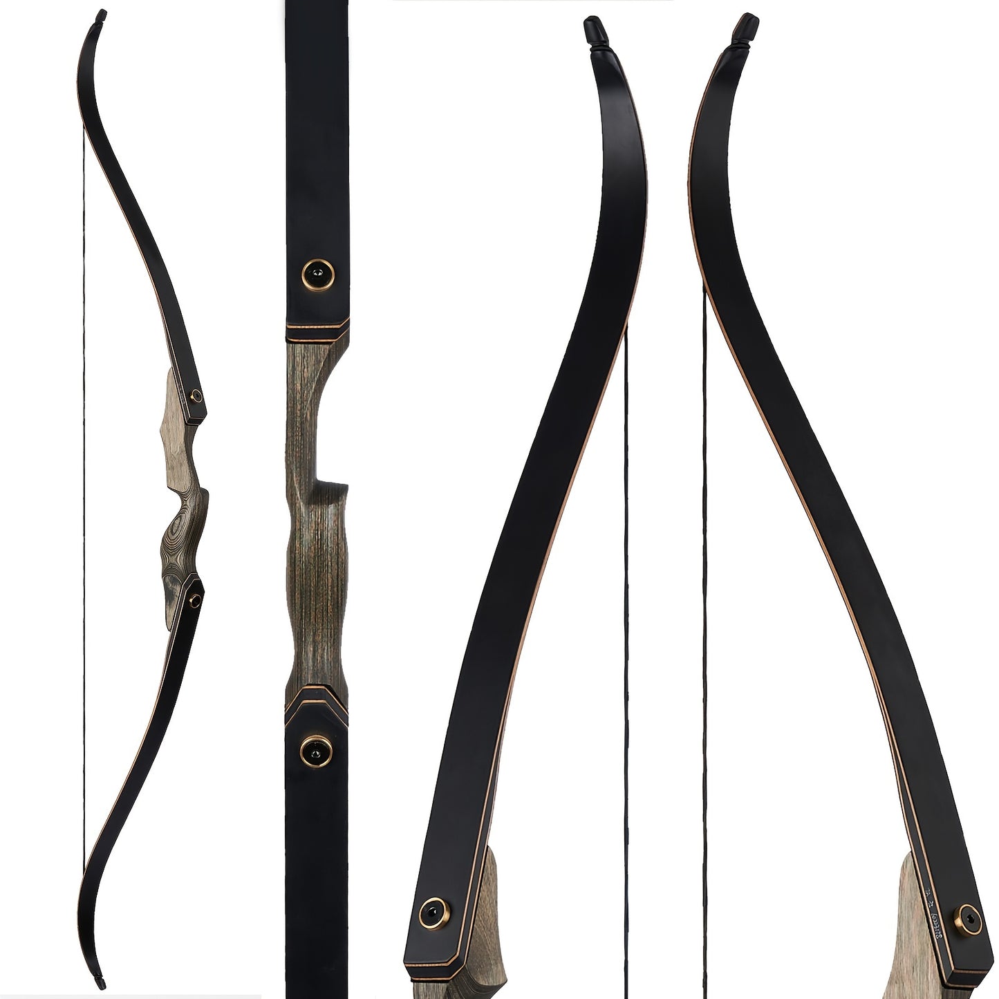 1pc Right-Handed Wooden Recurve Bow Set for Adults - 60" Takedown Archery Bow with 30-50lbs Pull, Ideal for Hunting and Target Practice - For Archery Enthusiasts - Suitable for Independence Day, Labor Day, Father'S Day