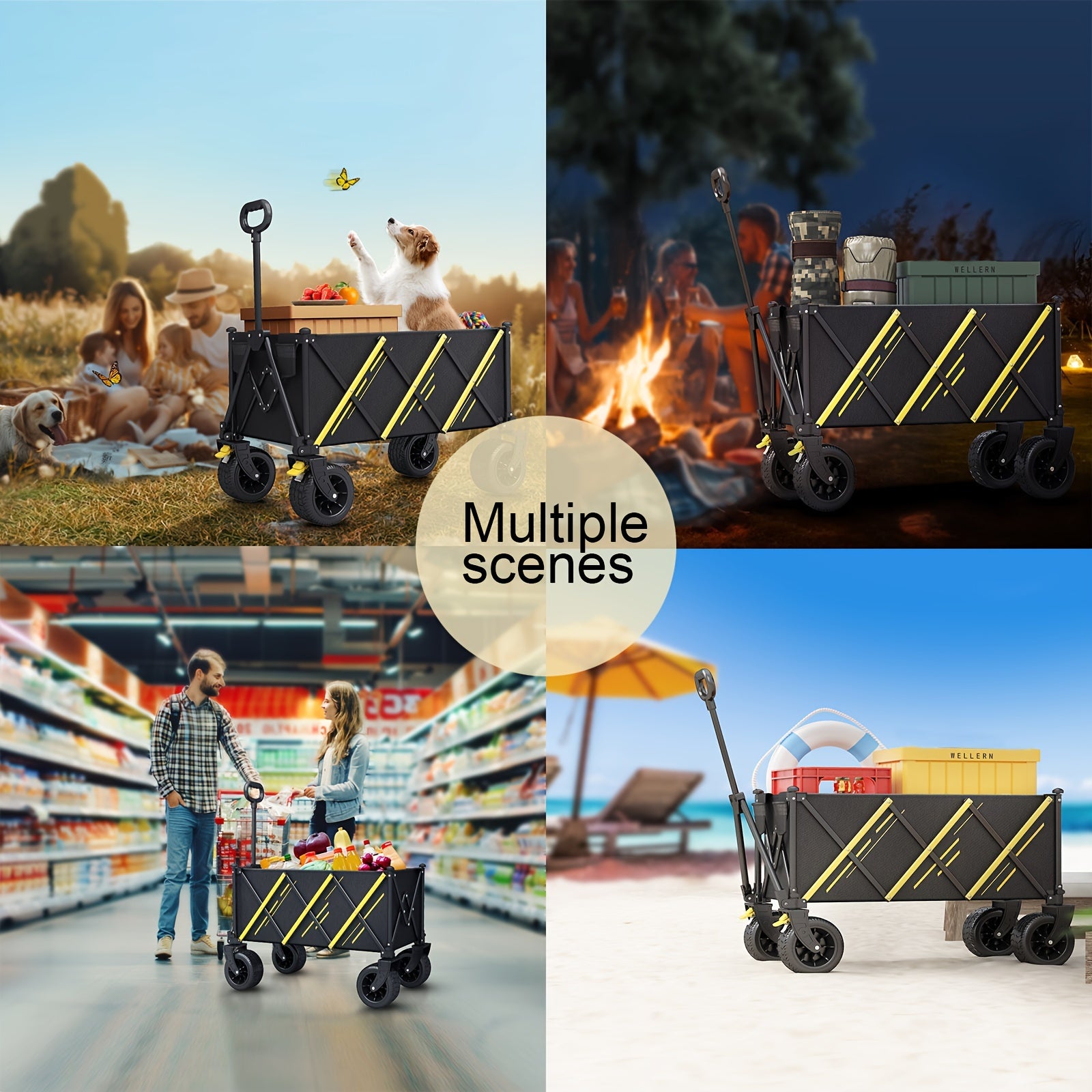 Heavy Duty Foldable Trolley for Pets and Outdoor Activities - Parry's Picks