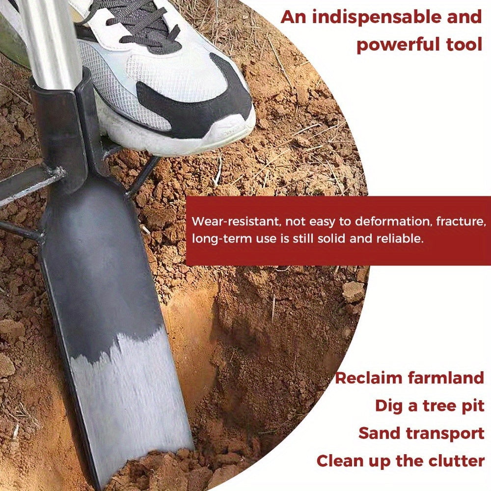 Heavy Duty Metal Gardening Shovel for Tough Soil and Weeding - Parry's Picks