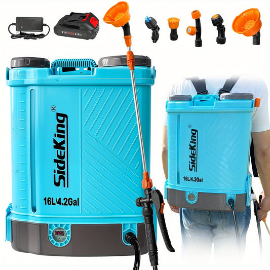 Electric Backpack Sprayer With 5 Nozzles And Telescopic Wand - Parry's Picks