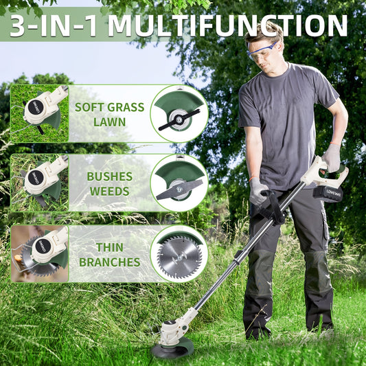 Lovewe Cordless Weed Eater for Effortless Lawn Care - Parry's Picks