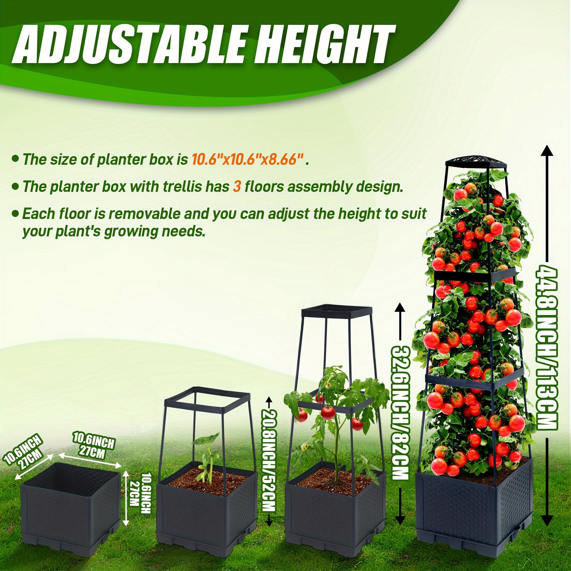 Tomato Planting Box with Self-Watering Cage for Climbing Plants - Parry's Picks