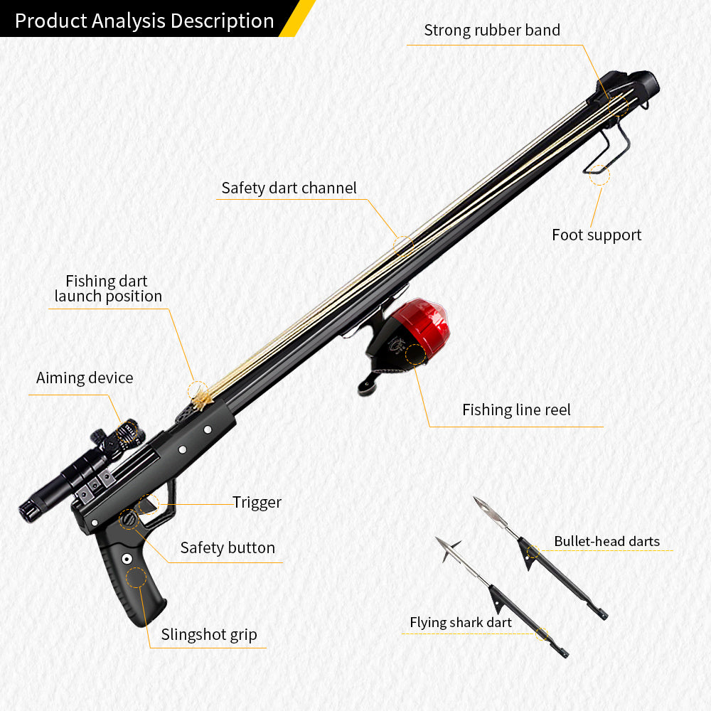 Brown AluminumAlloy FishingRodLauncher HighPrecisionScope StainlessSteelReel Accessories