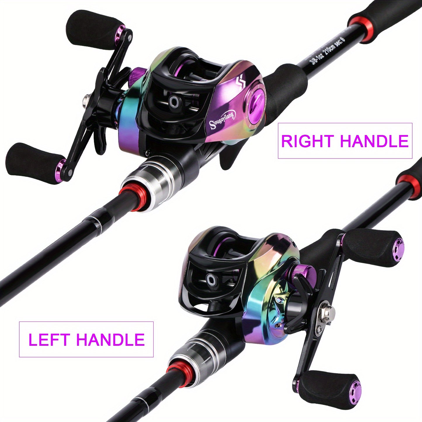 Sougayilang Graphite Rod And Baitcasting Reel For Freshwater