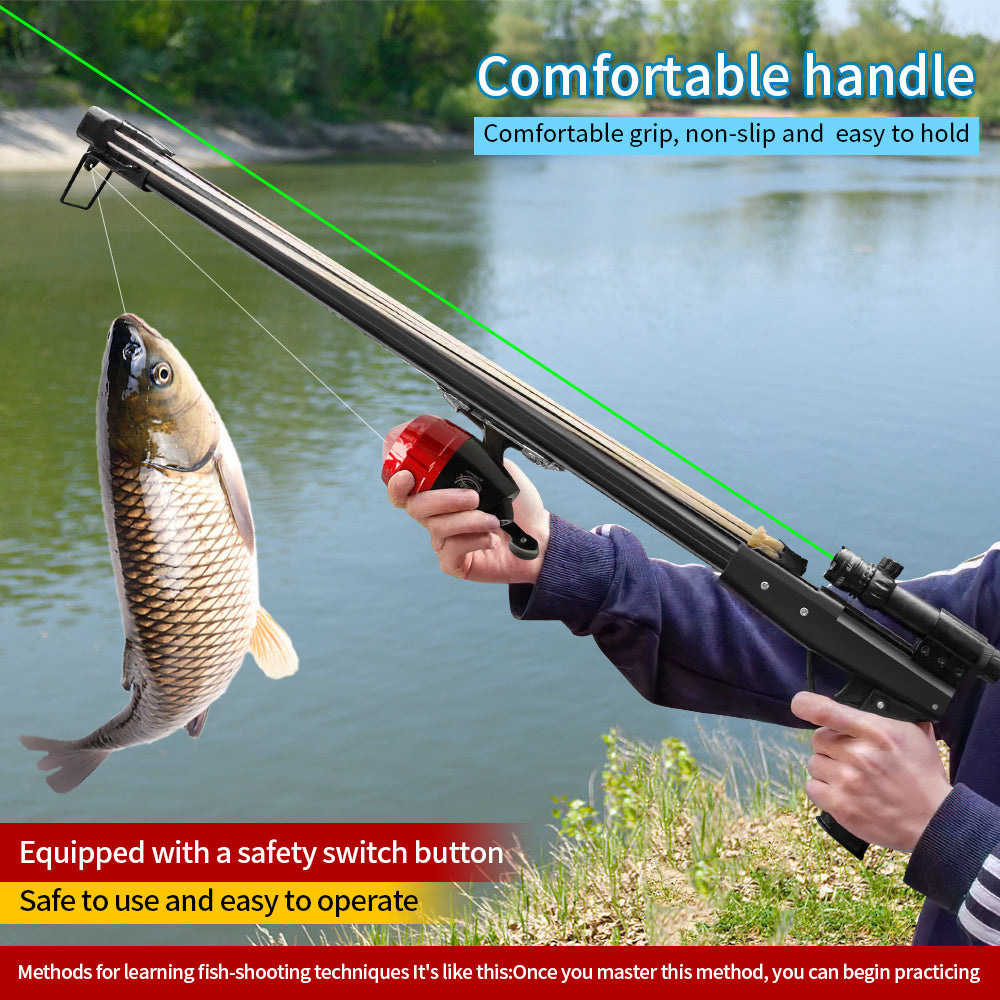 Brown AluminumAlloy FishingRodLauncher HighPrecisionScope StainlessSteelReel Accessories