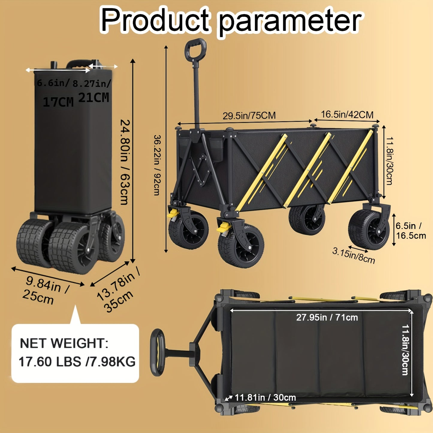 Heavy Duty Foldable Trolley for Pets and Outdoor Activities - Parry's Picks