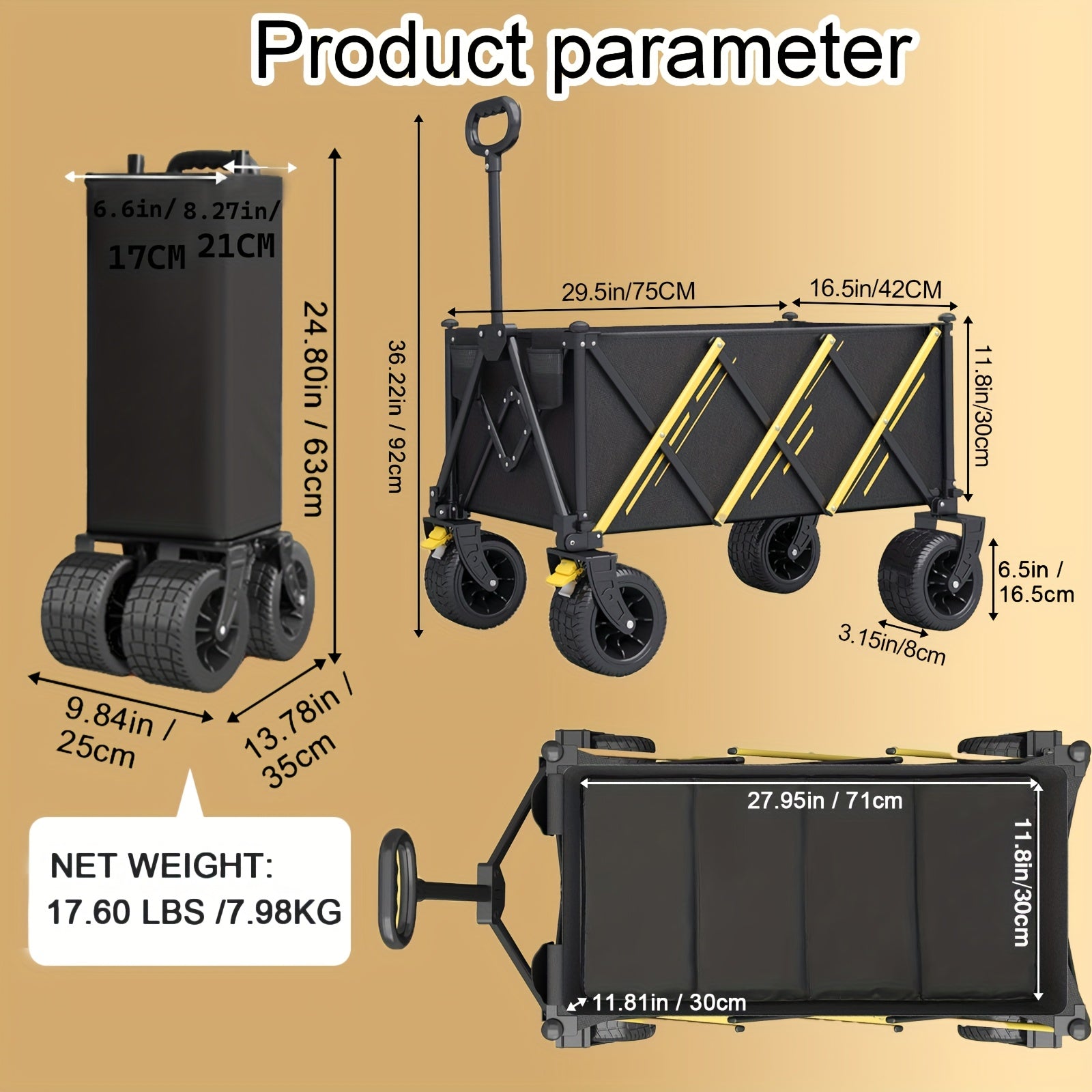 Heavy Duty Foldable Trolley for Pets and Outdoor Activities - Parry's Picks