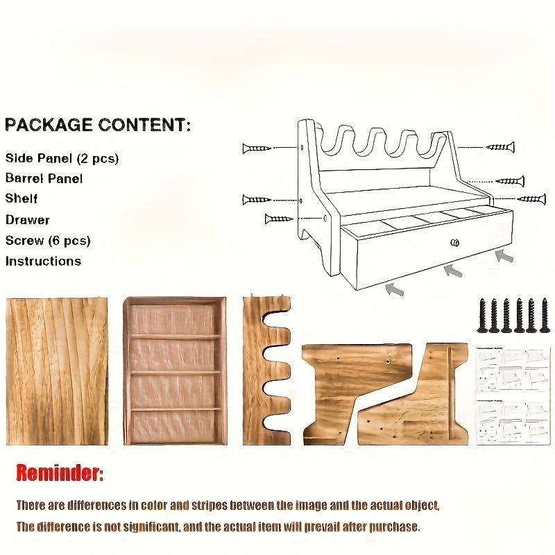 Heavy-Duty Solid Wood Gun Rack With Drawer Organizer - Parry's Picks