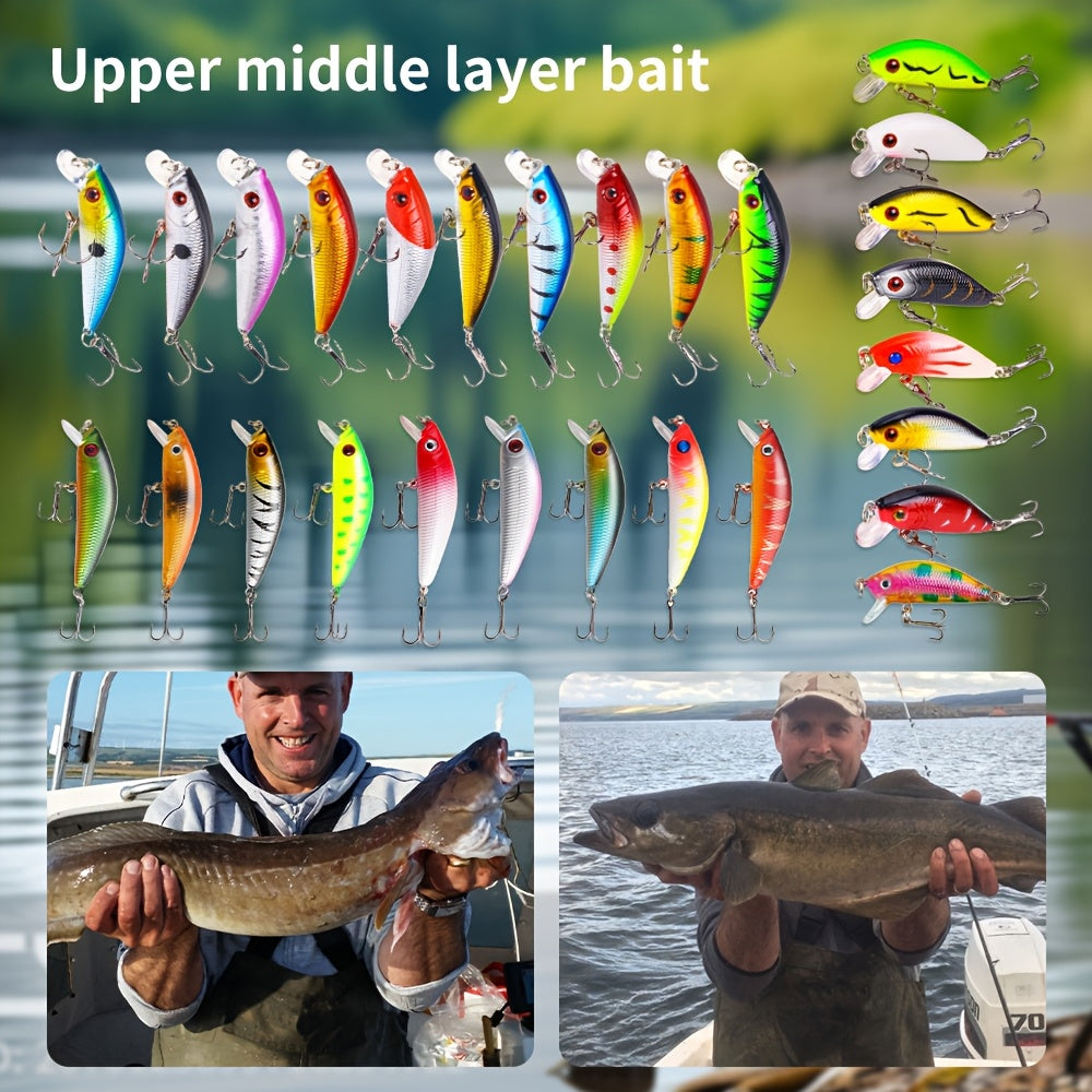 135 Piece Comprehensive Lure Set With VIB Minnow Pencil Crank Popper For Freshwater And Saltwater Fishing