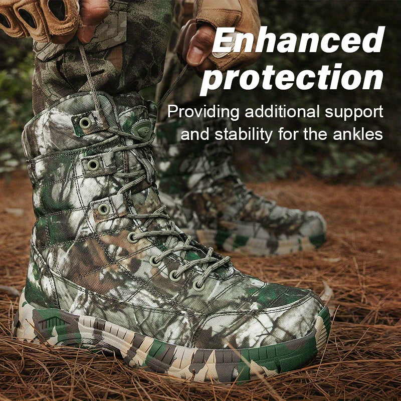 AIREVO Camouflage Oxford High Top Hunting Shoes For Outdoors - Parry's Picks