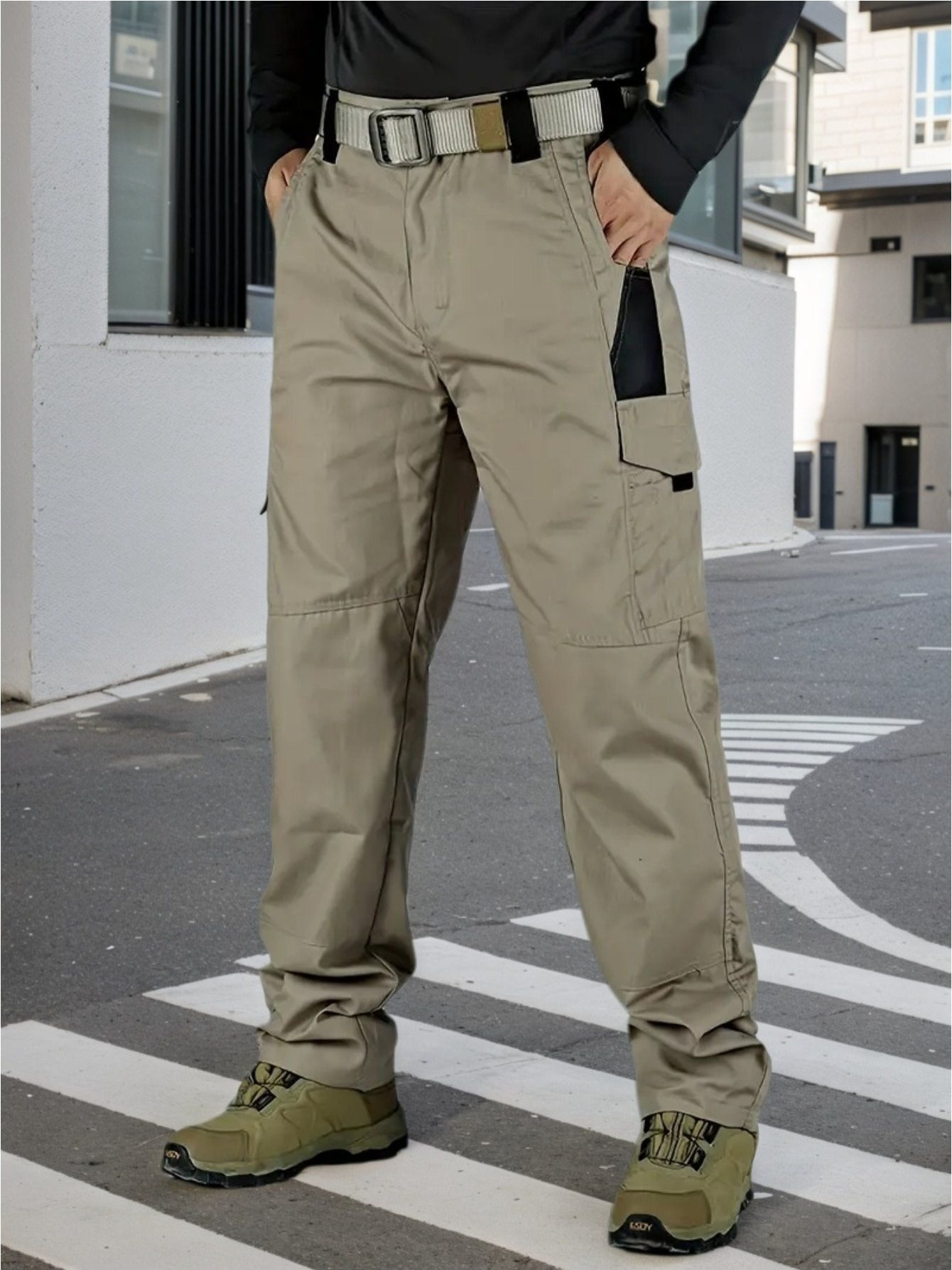 DISI Mens Straight Cargo Pants Quick Dry MultiPocket