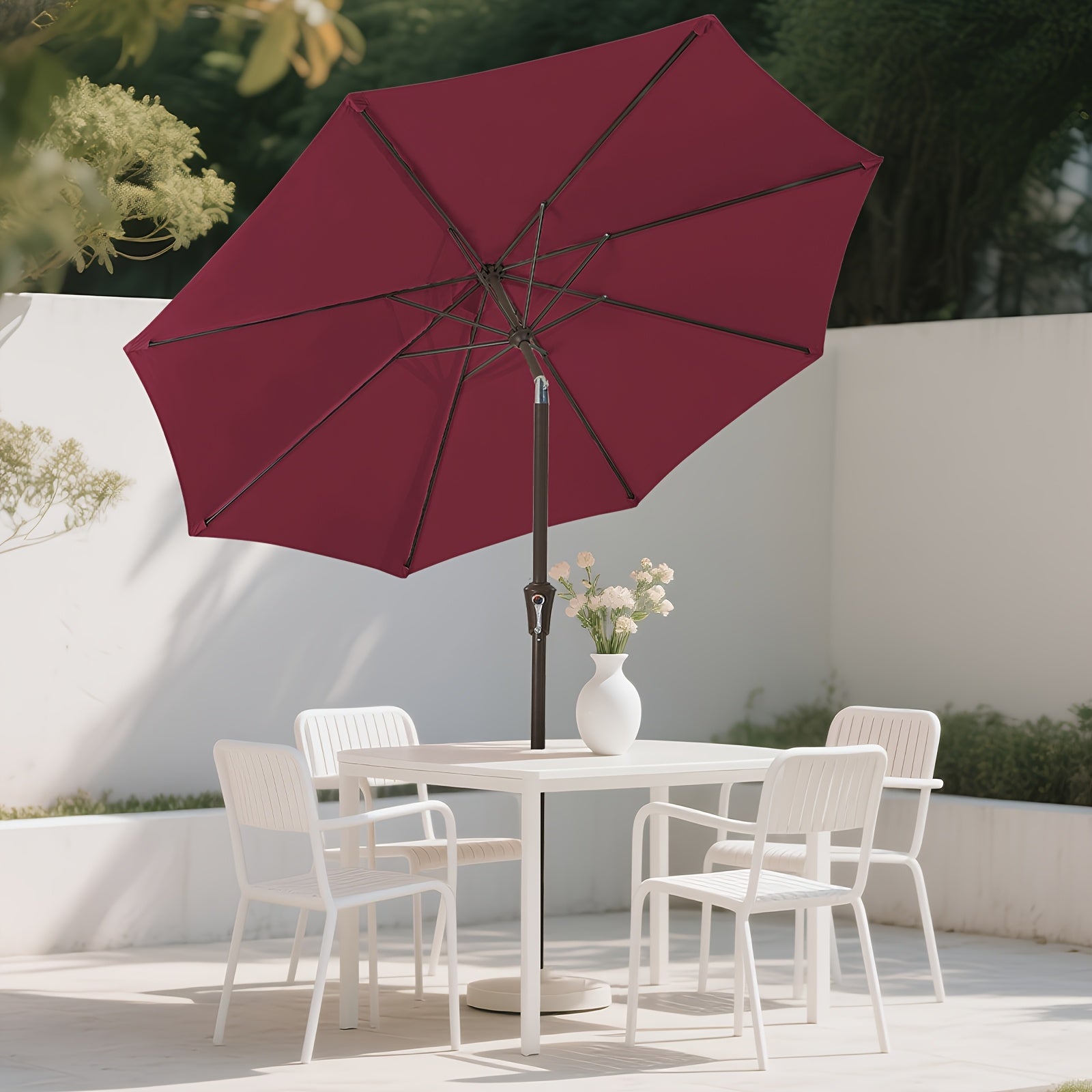 Durable Outdoor Patio Umbrella with Easy Tilt and Crank System - Parry's Picks