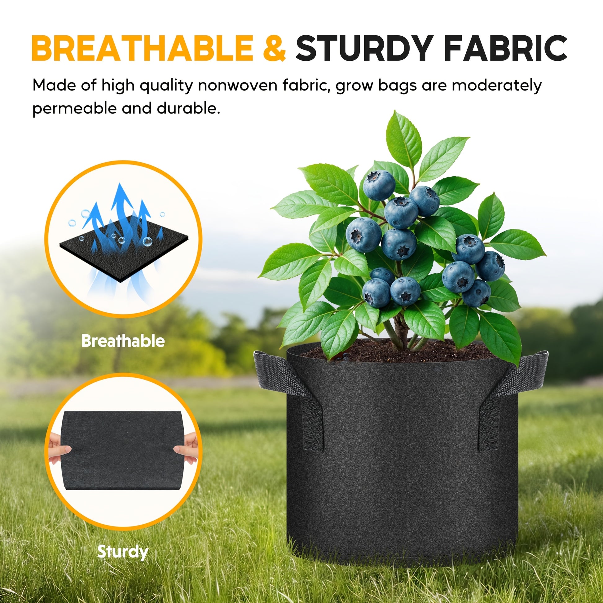Fluffy Dream Heavy-Duty Plant Grow Bags for Indoor Outdoor Use - Parry's Picks