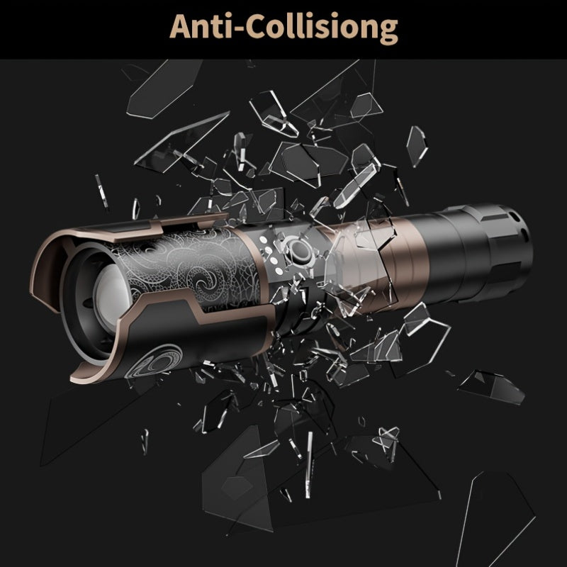 Skyfire LED High Brightness Flashlight Telescopic Zoom