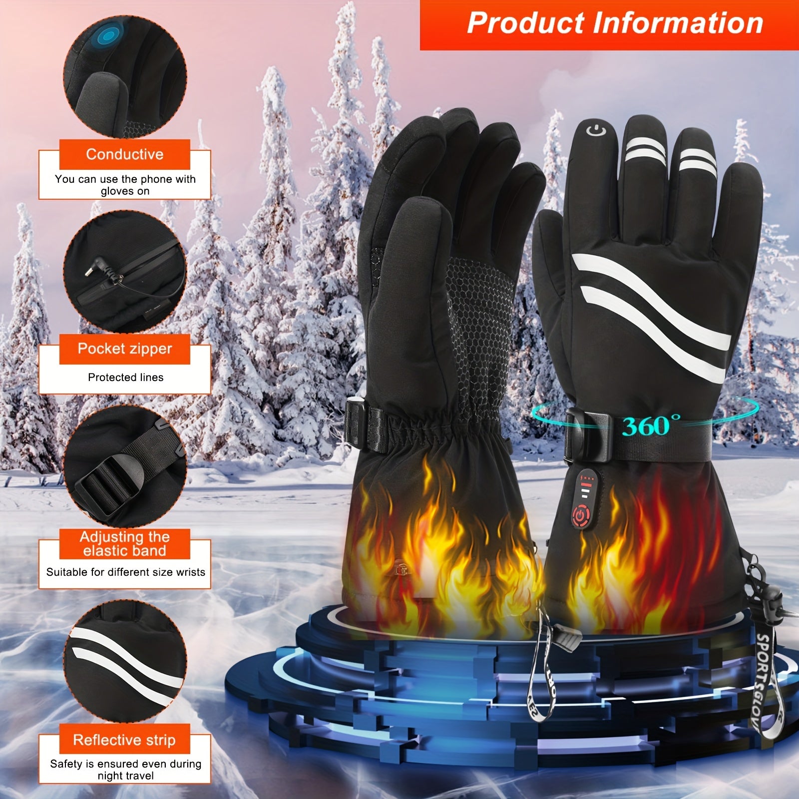 RASFALO Rechargeable Heated Gloves for Winter Outdoor Activities - Parry's Picks