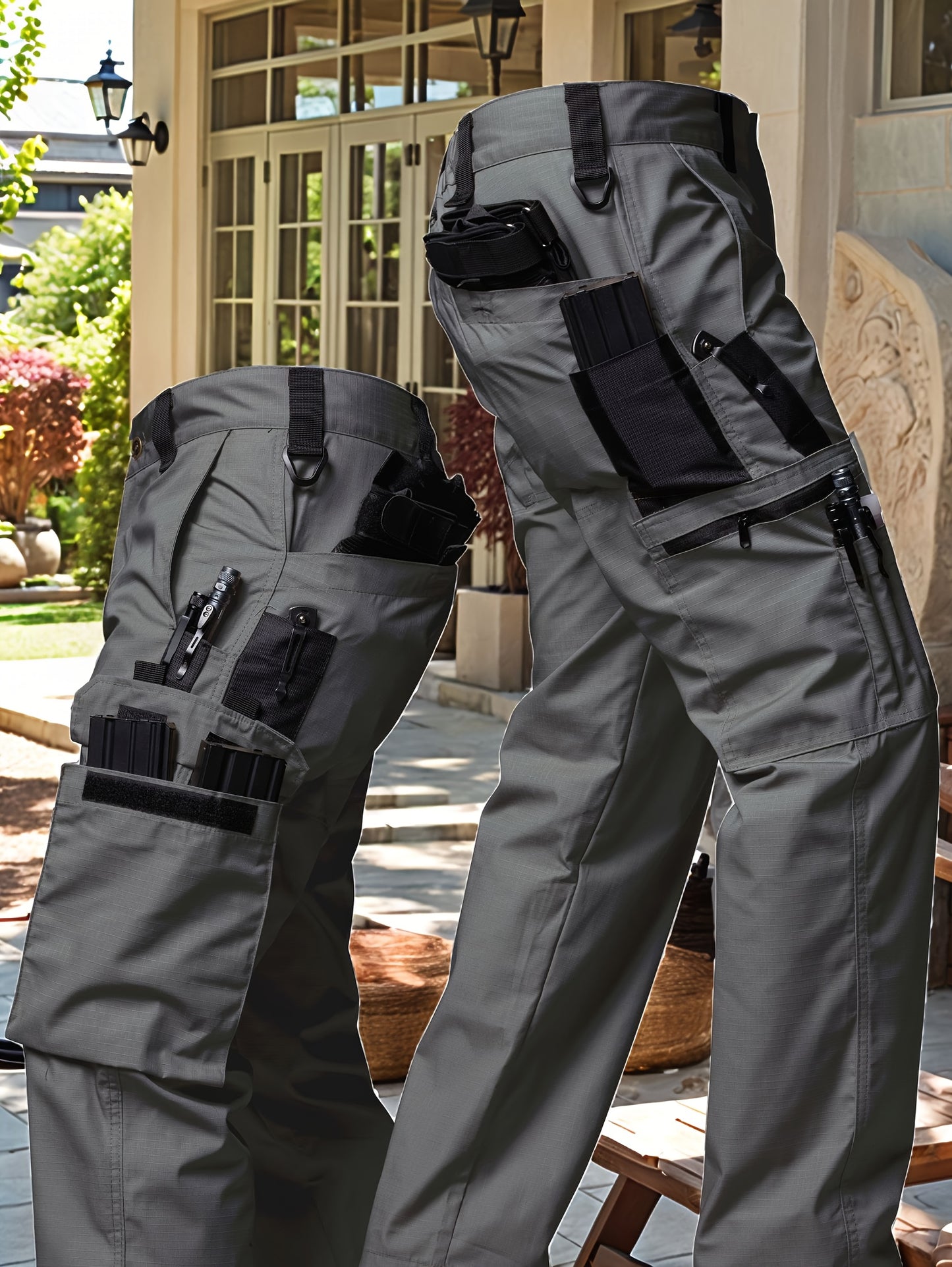 Mens Tactical Cargo Pants With Multi Pocket Zipper System Outdoor - Parry's Picks