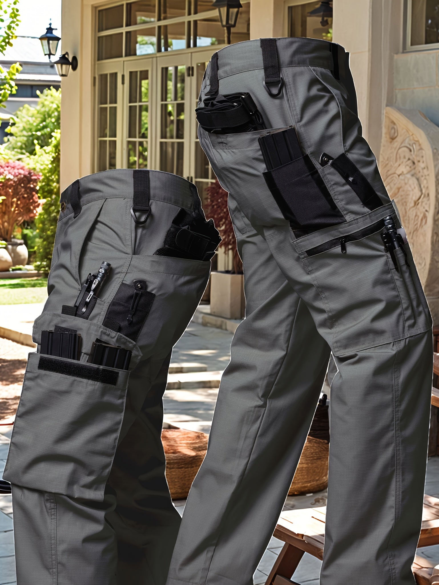 Mens Tactical Cargo Pants With Multi Pocket Zipper System Outdoor - Parry's Picks
