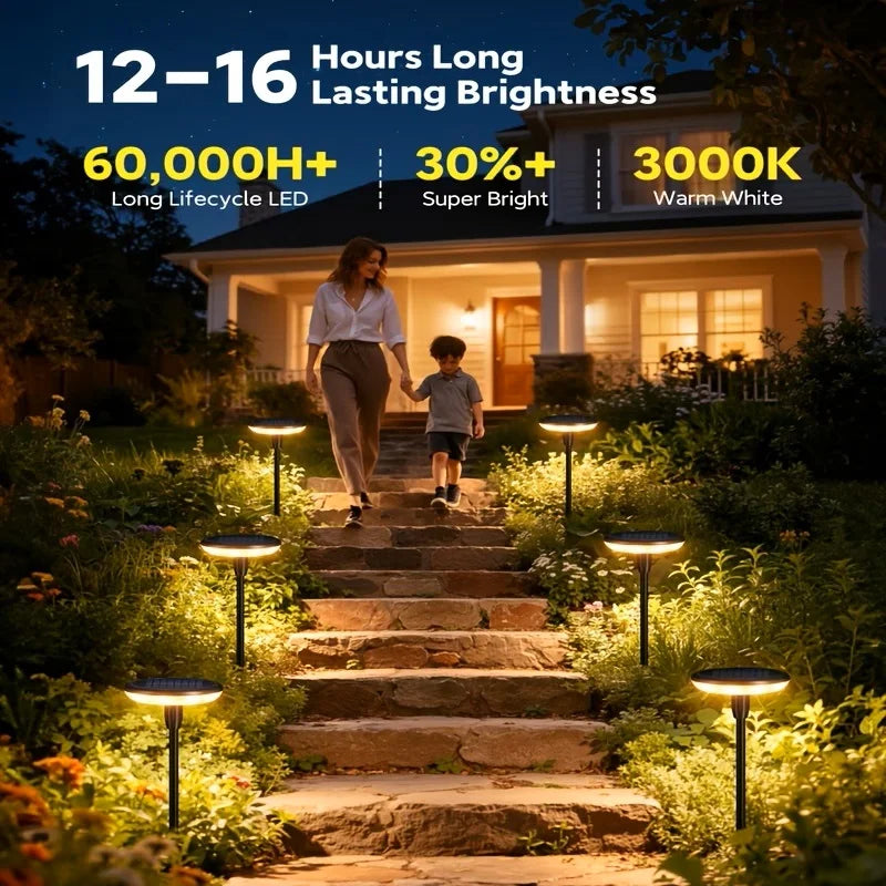 Solar Powered Pathway Lights Outdoor Garden Swaying Light IP65 Waterproof