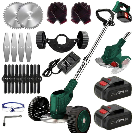 Cordless Electric Lawn Mower Weeding Machine With 2 Lithium Batteries - Parry's Picks