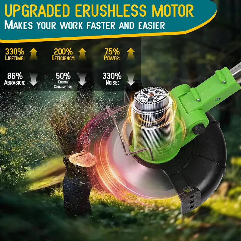 Cordless Gardening Tools Lawn Mower Weed Trimmer For Courtyards