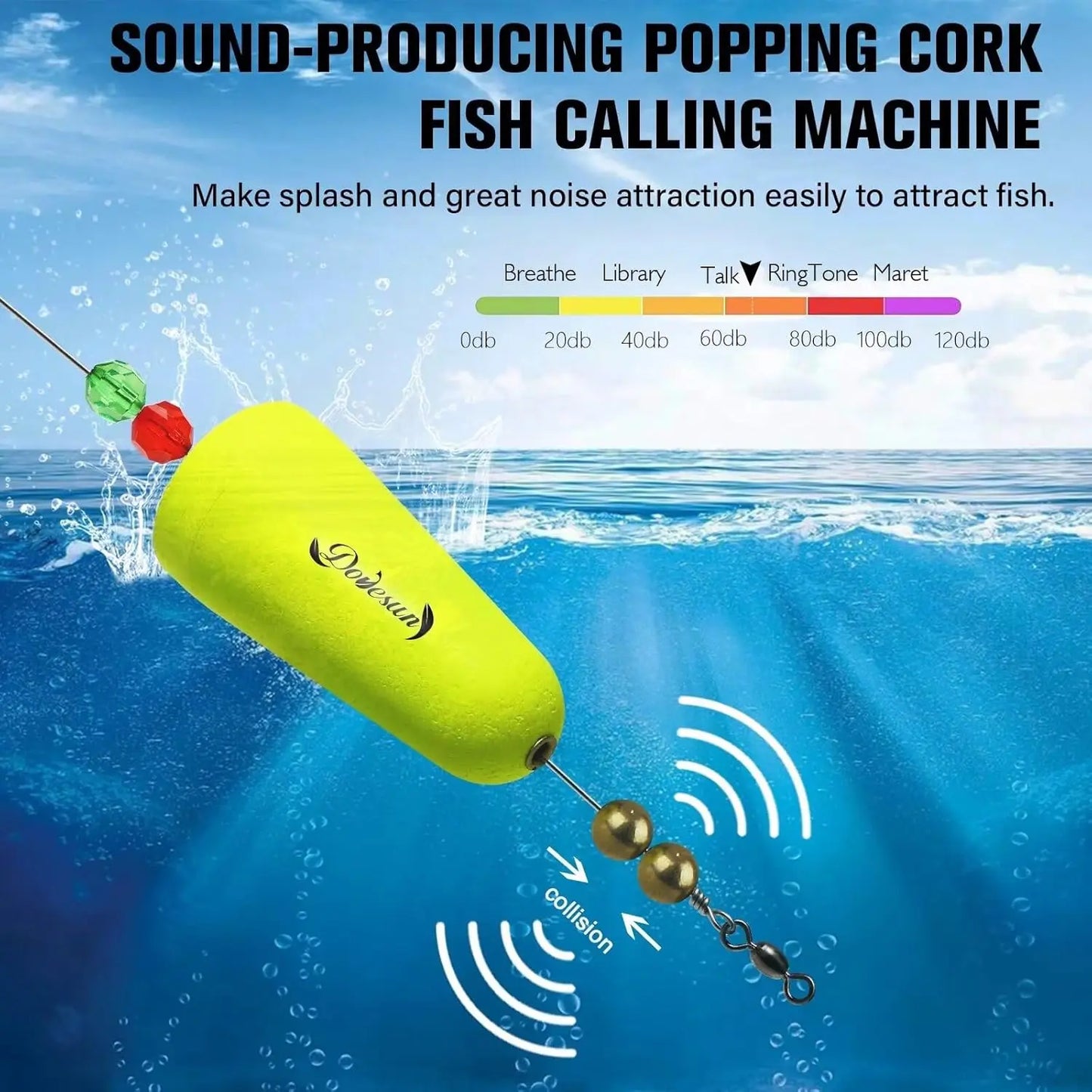 Popping Cork Fishing Floats Set With 3 Shapes 3 Pack