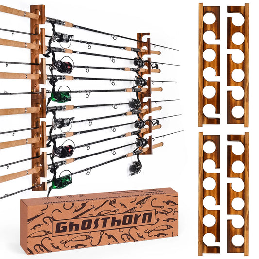 Ghosthorn 12 Rods Fishing Rack Wall Or Ceiling Mounted Organizer - Parry's Picks
