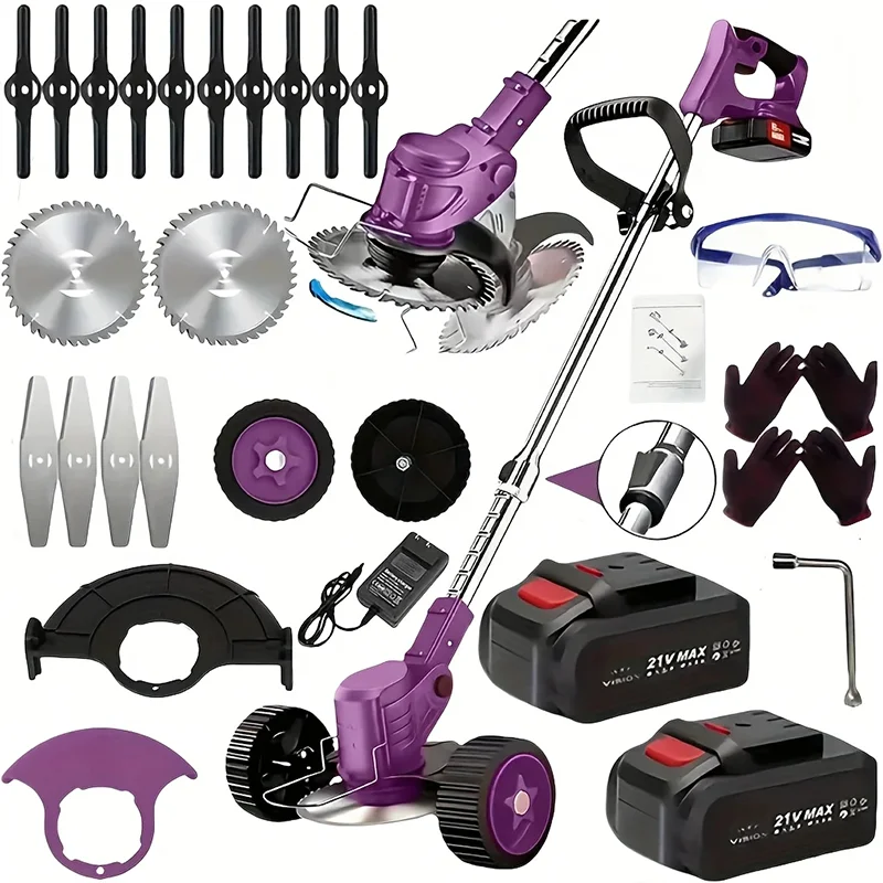 Cordless Lawn Trimmer Edger Brush Cutter For Garden And Yard