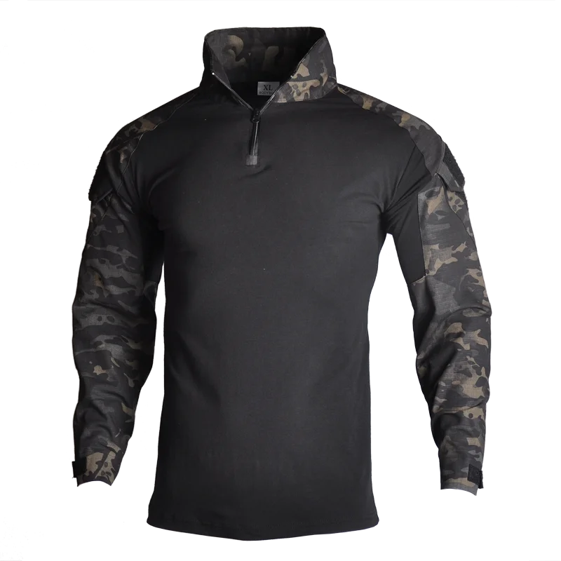 AUKUPKEE Outdoor Tactical T Shirts for Men Combat Military Shirt