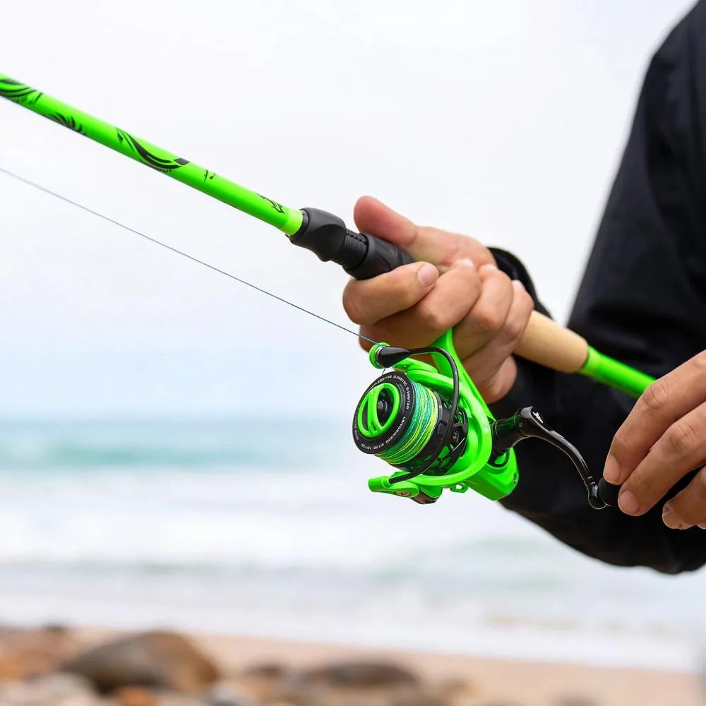 Dual Tip Fishing Rod Reel Combo Spinning Baitcaster IM6 Graphite