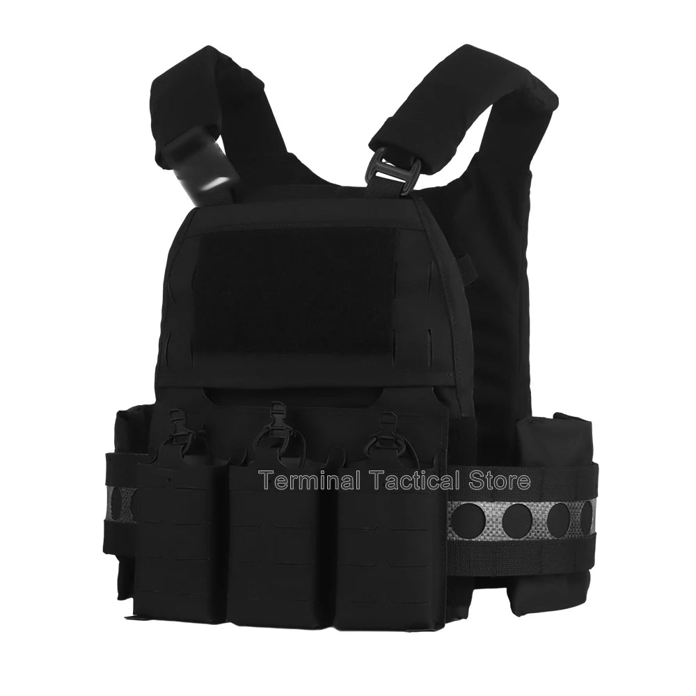V5 FCPC Tactical Plate Carrier With Quick Release Molle 556 Magazine Pouch