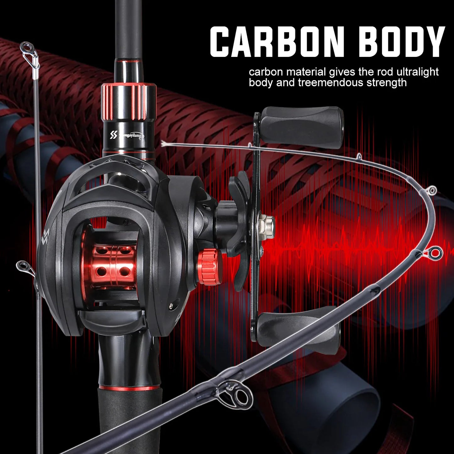 Sougayilang Baitcasting Rod And Reel Combo With 7.2 To 1 Gear Ratio