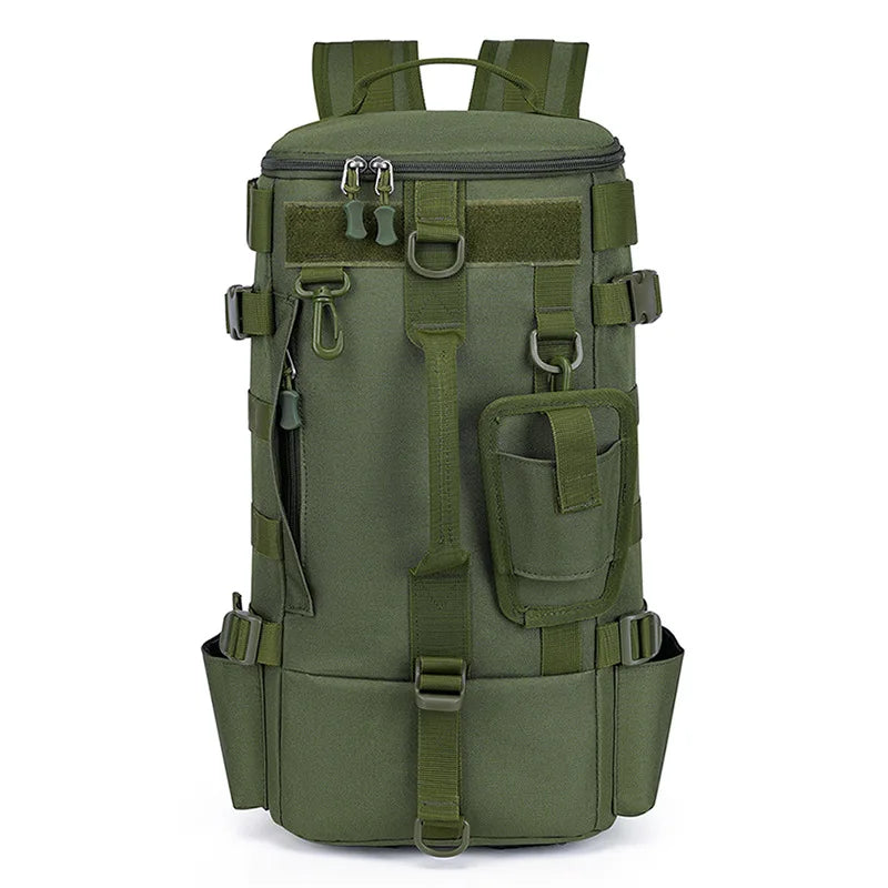 Military Style Tactical Fishing Backpack With Rod Holders