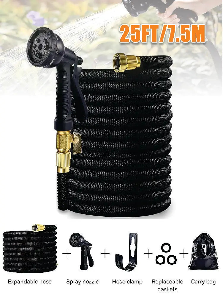 Upgraded Expandable Garden Hose Kit With Flexible Crush Proof Design