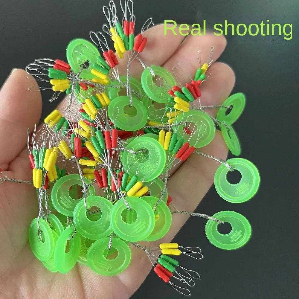 600 Pcs Rubber Stopper Fishing Floats Oval Bean Style Pack