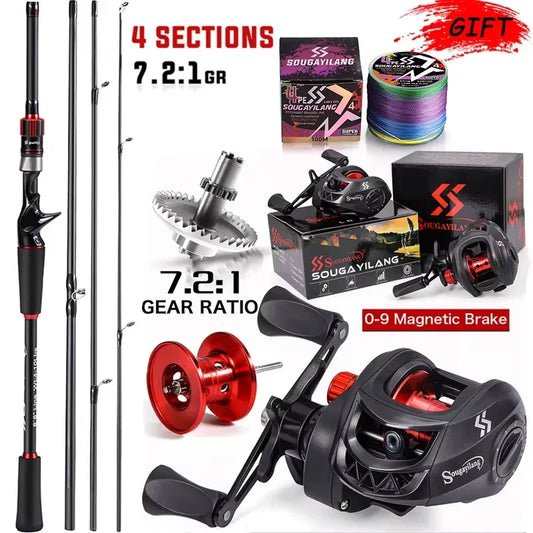 Sougayilang Baitcasting Rod And Reel Combo With 7.2 To 1 Gear Ratio - Parry's Picks