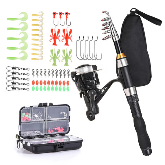 Telescopic Fishing Rod And Reel Combo Full Kit With Lures - Parry's Picks