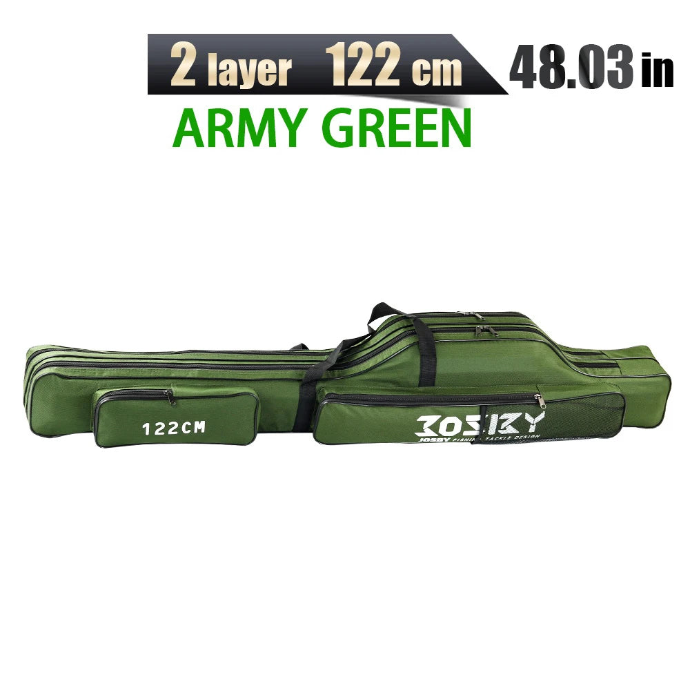 JOSBY Portable Foldable Fishing Rod Carrier Storage Bag Case