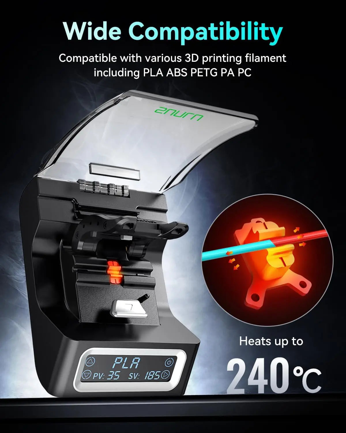 SUNLU Filament Connector FC01 Splicer With 200pcs PTFE Sleeve