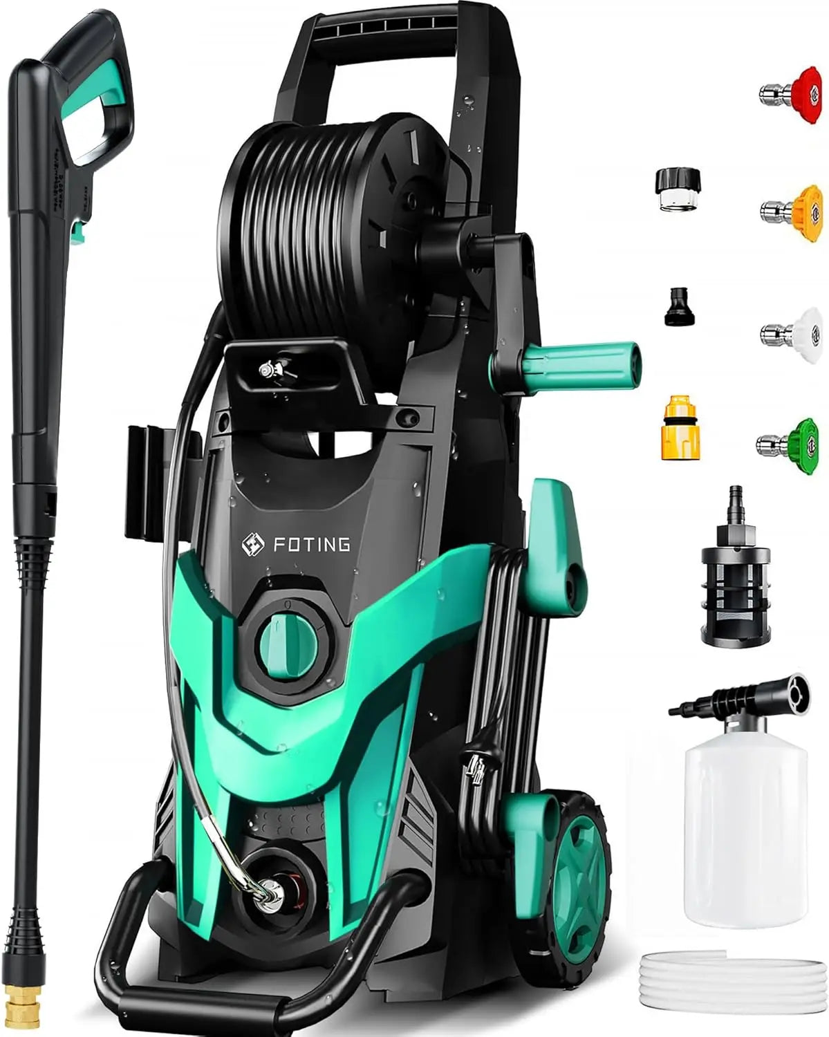 FF FOTING 4500 PSI Electric Pressure Washer With 4 Nozzles